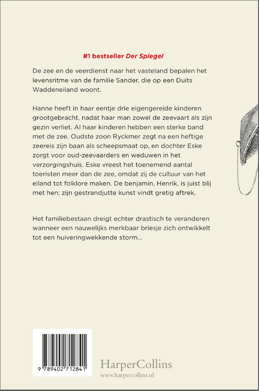 Achterkant van Naar zee