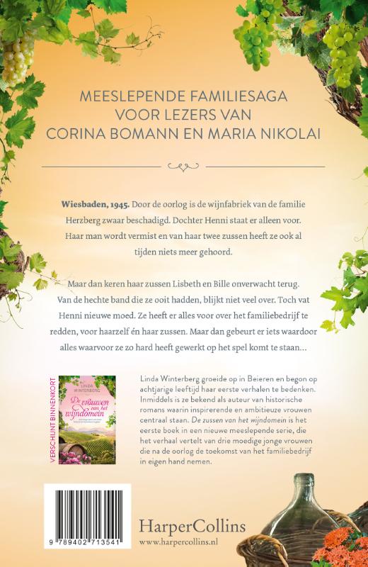 Achterkant van De zussen van het wijndomein