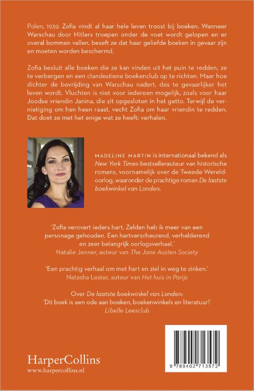 Achterkant van De verborgen bibliotheek van Warschau
