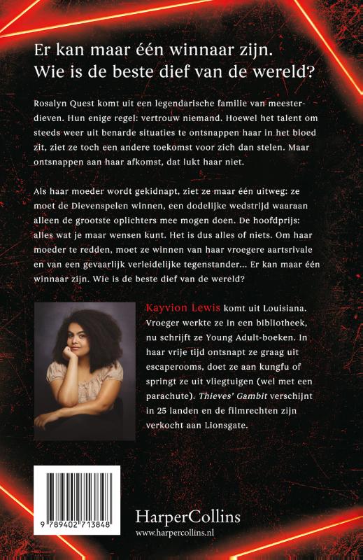 Achterkant van De Dievenspelen - backcard à 6 ex.