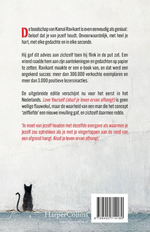 Achterkant van Love Yourself (alsof je leven ervan afhangt)