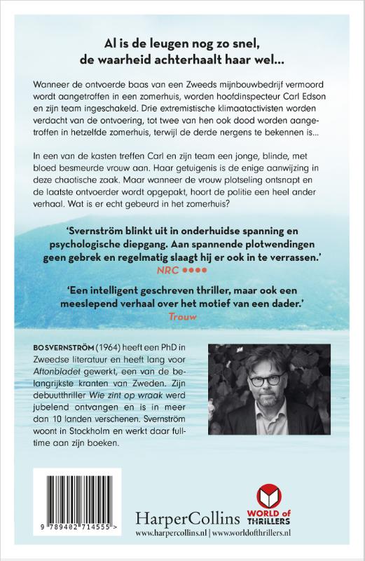 Achterkant van Wie het eerst komt