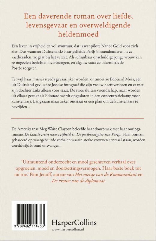 Achterkant van De postbezorgster van Parijs