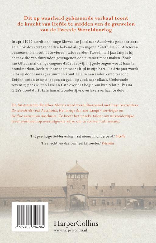 Achterkant van De tatoeëerder van Auschwitz