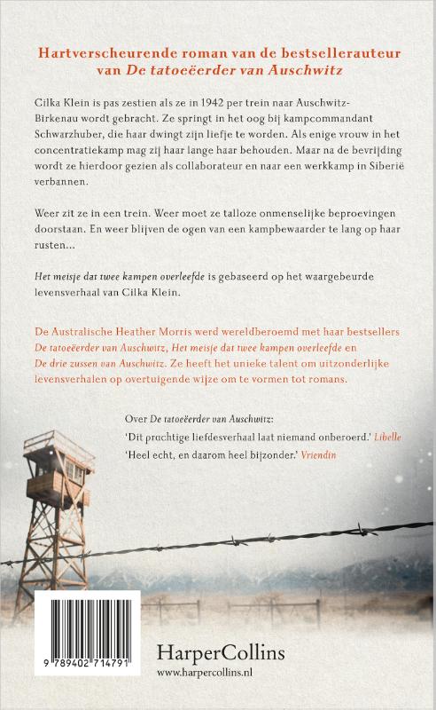 Achterkant van Het meisje dat twee kampen overleefde
