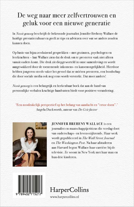 Achterkant van Nooit genoeg