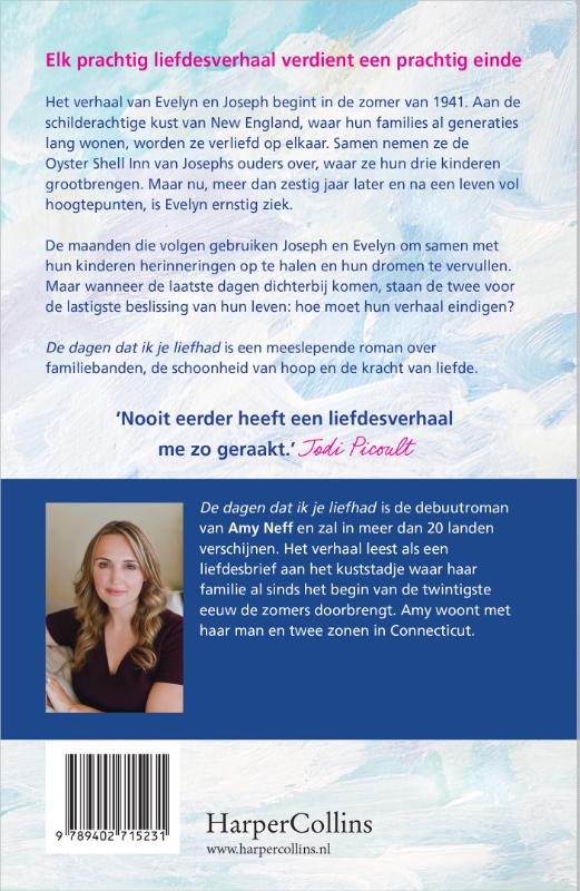 Achterkant van De dagen dat ik je liefhad