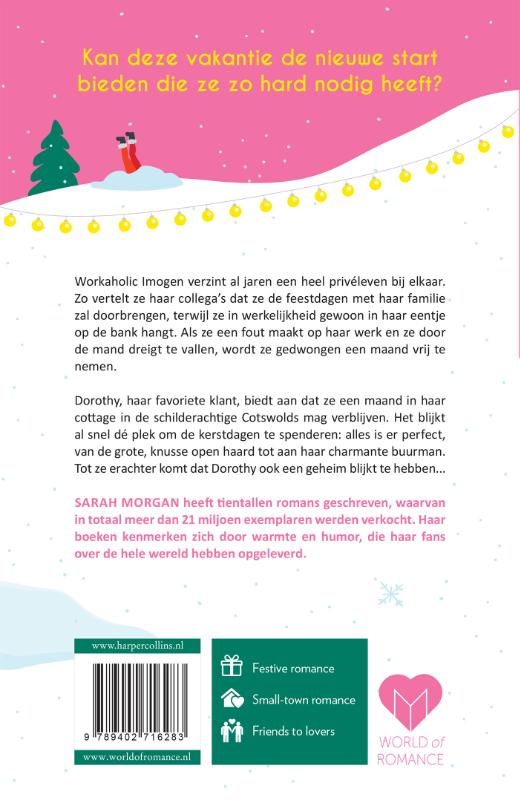 Achterkant van Kerst in de Holiday Cottage
