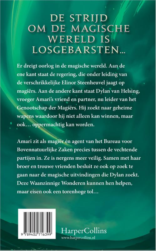 Achterkant van Amari en de Waanzinnige Wonderen