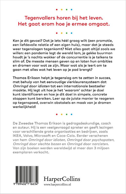Achterkant van Omringd door tegenslag