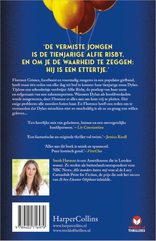 Achterkant van Alle moeders haten mij