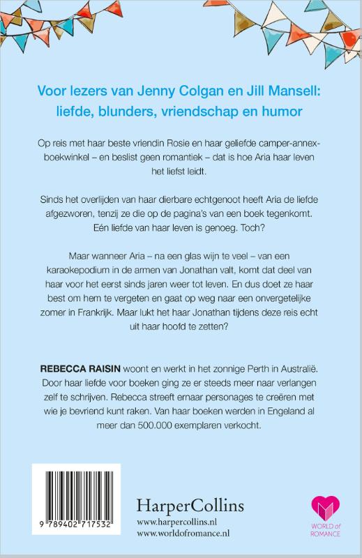 Achterkant van Aria's reizende boekwinkel