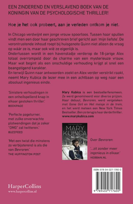 Achterkant van Ben zo terug