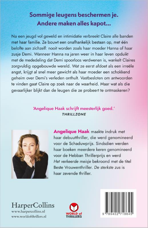 Achterkant van De sterkste zus