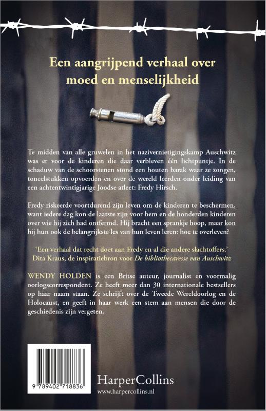 Achterkant van De onderwijzer van Auschwitz