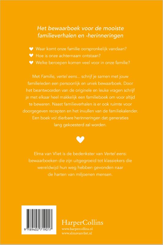 Achterkant van Familie, vertel eens