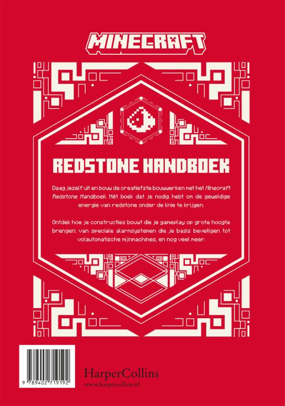 Achterkant van Minecraft Redstone Handboek
