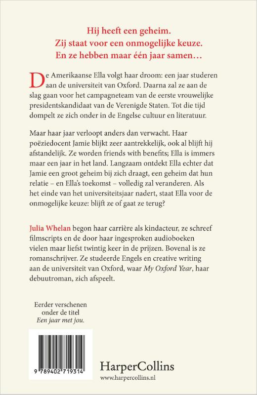 Achterkant van My Oxford Year