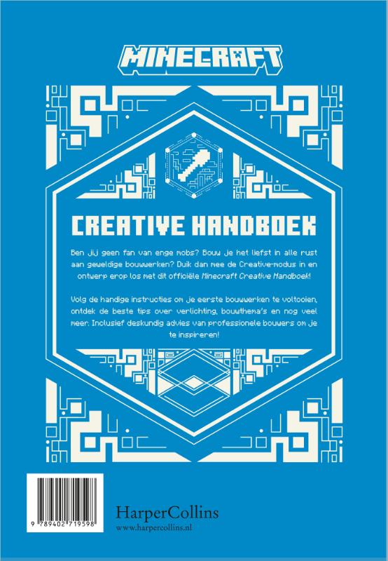 Achterkant van Minecraft Creative Handboek