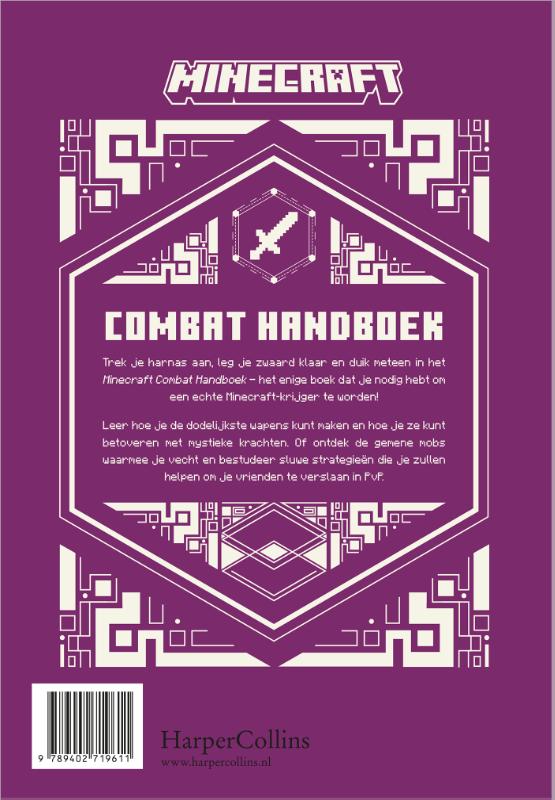 Achterkant van Minecraft Combat Handboek