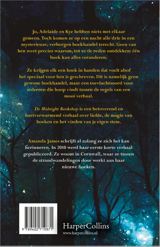 Achterkant van De Midnight Bookshop