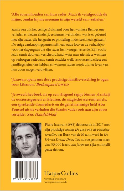 Achterkant van De zoon van de verhalenverteller
