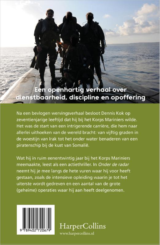 Achterkant van Onder de radar