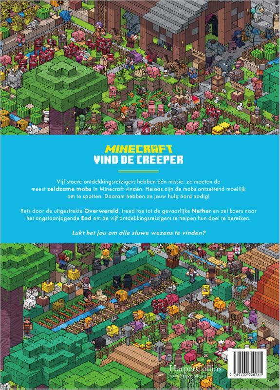 Achterkant van Minecraft: Vind de creeper