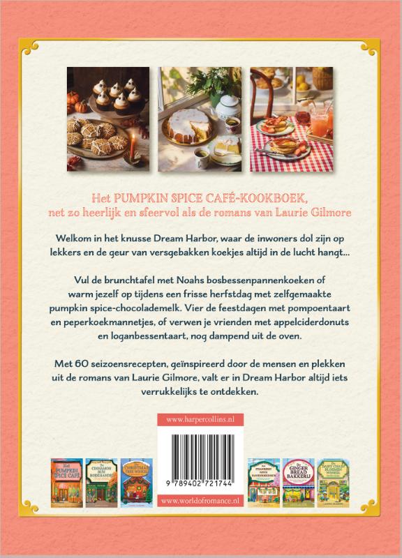 Achterkant van Het Pumpkin Spice Café-kookboek