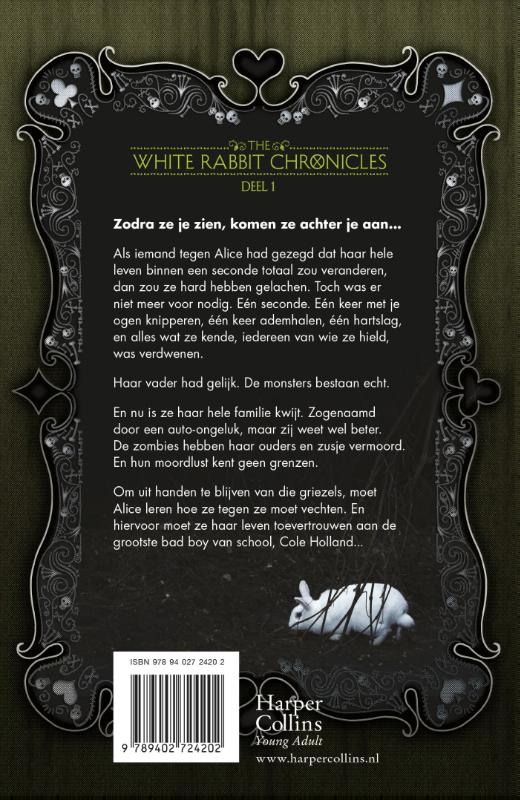 Achterkant van Alice in Zombieland