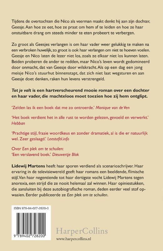 Achterkant van Tot je valt
