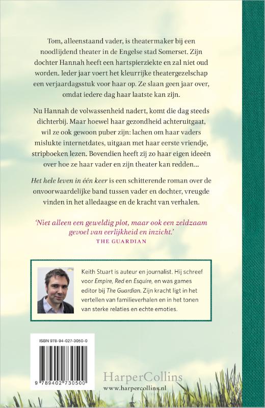 Achterkant van Het hele leven in één keer