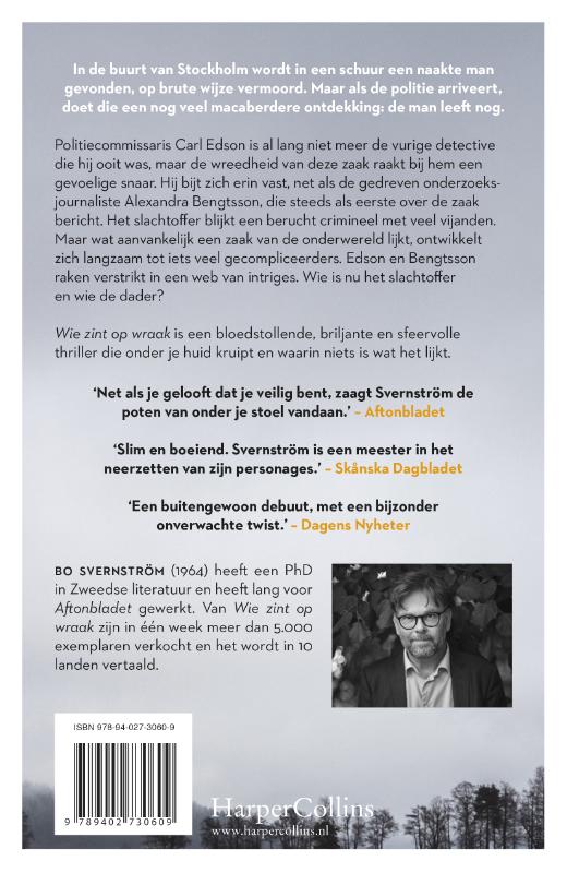 Achterkant van Wie zint op wraak