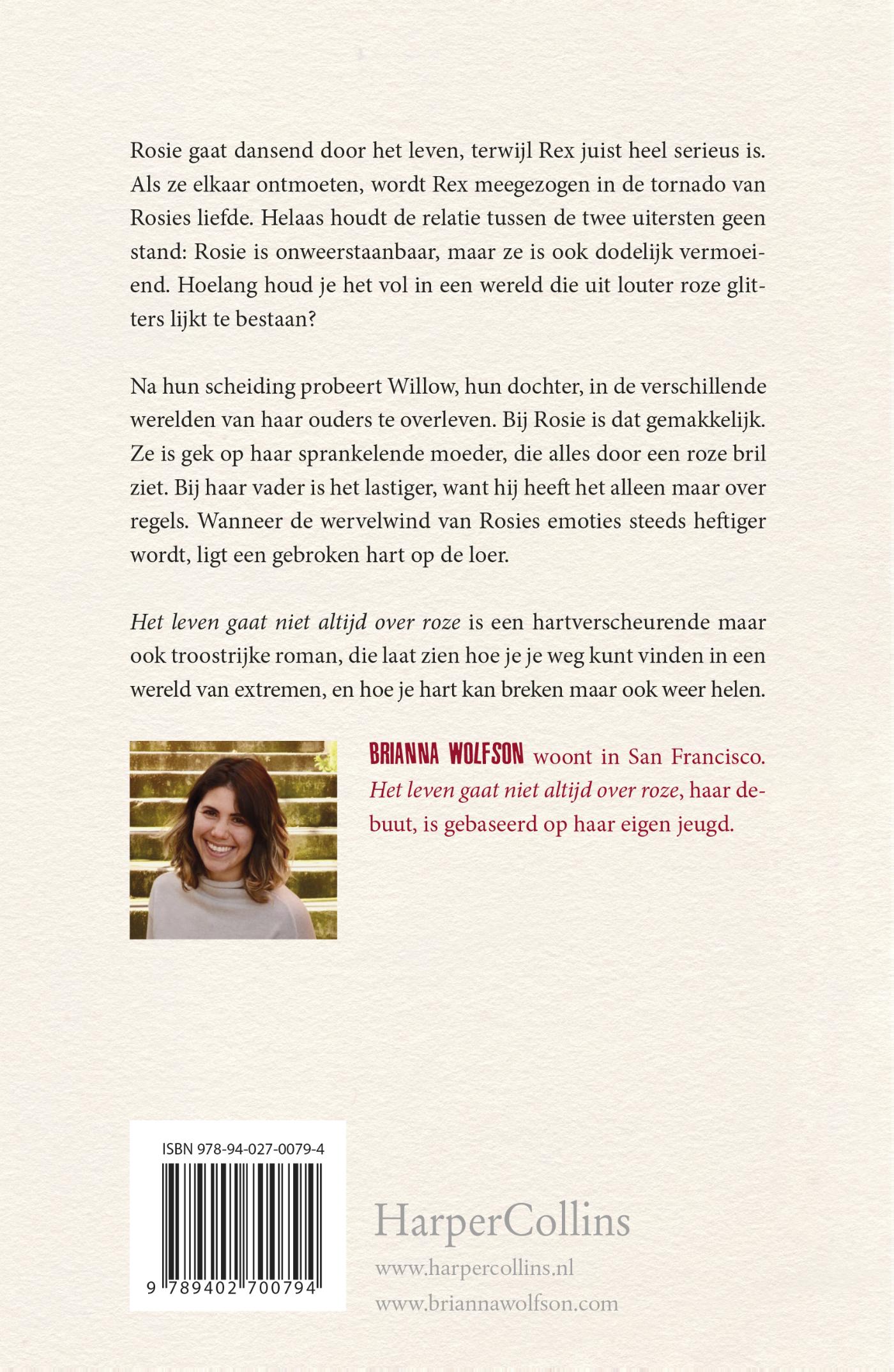 Achterkant van Het leven gaat niet altijd over roze