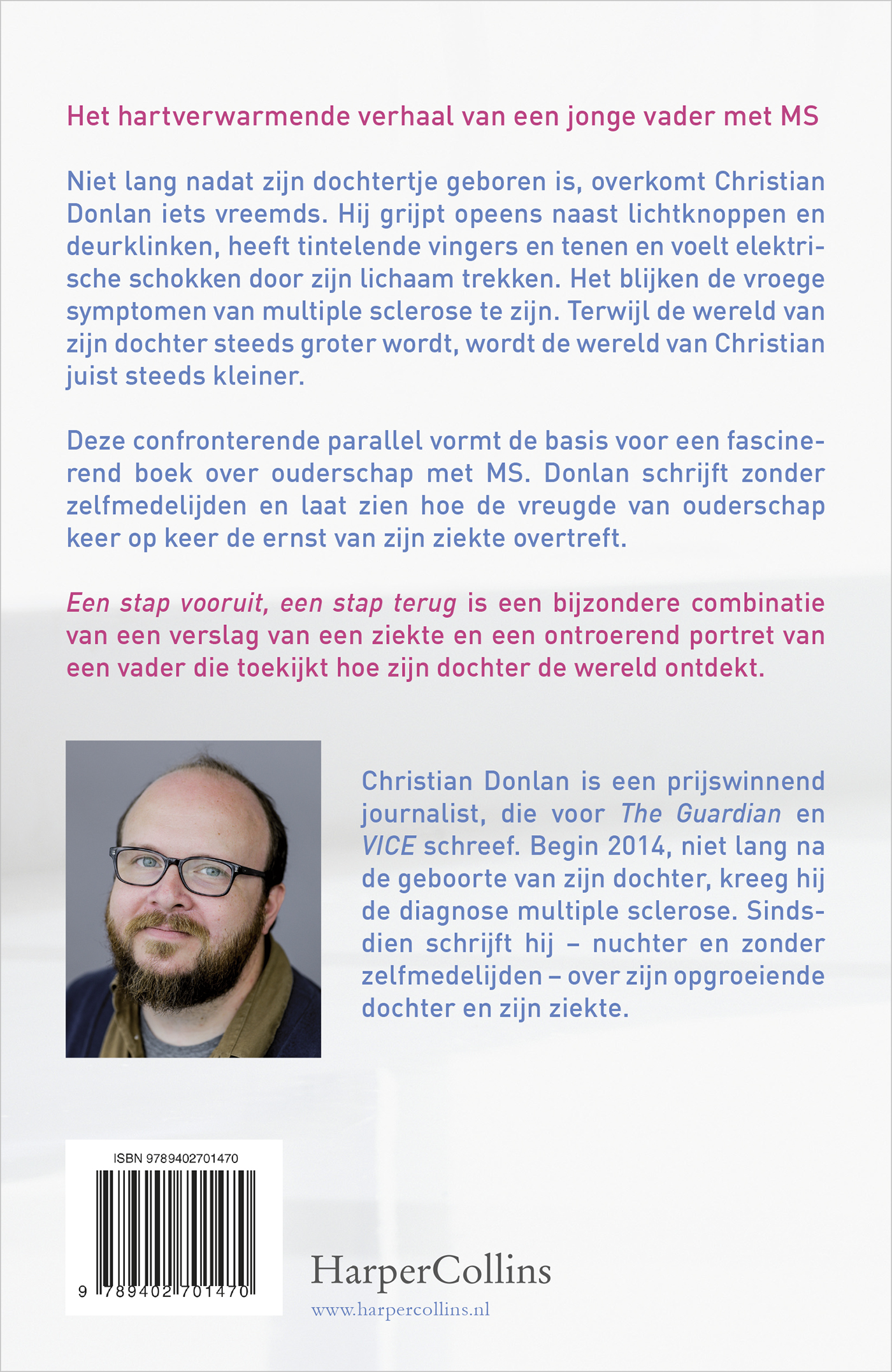 Achterkant van Een stap vooruit, een stap terug