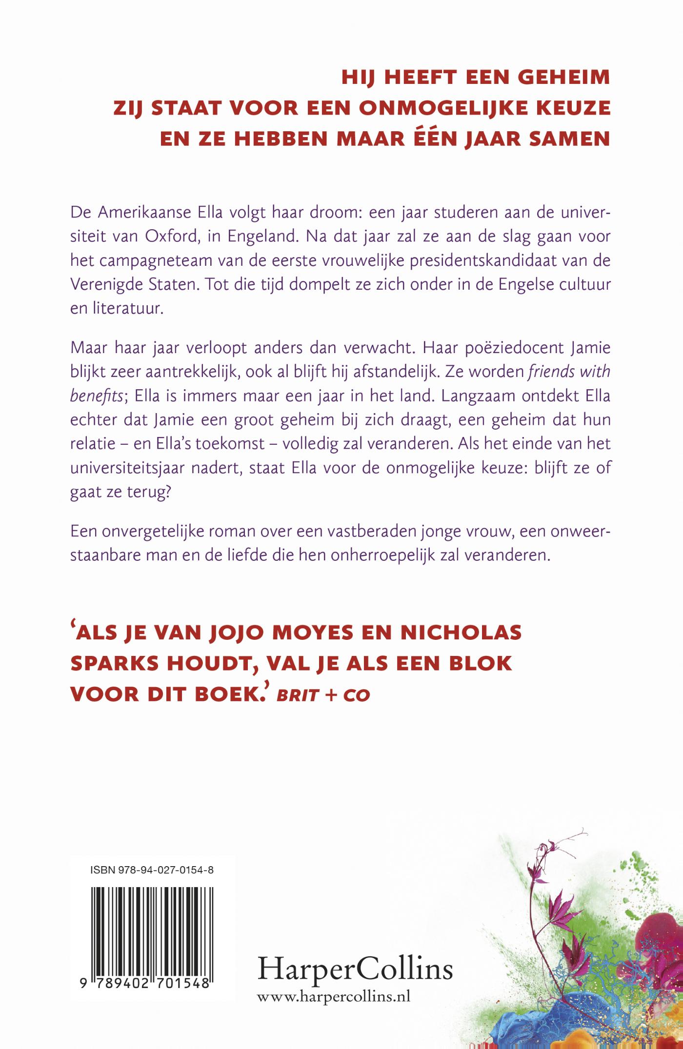 Achterkant van Een jaar met jou