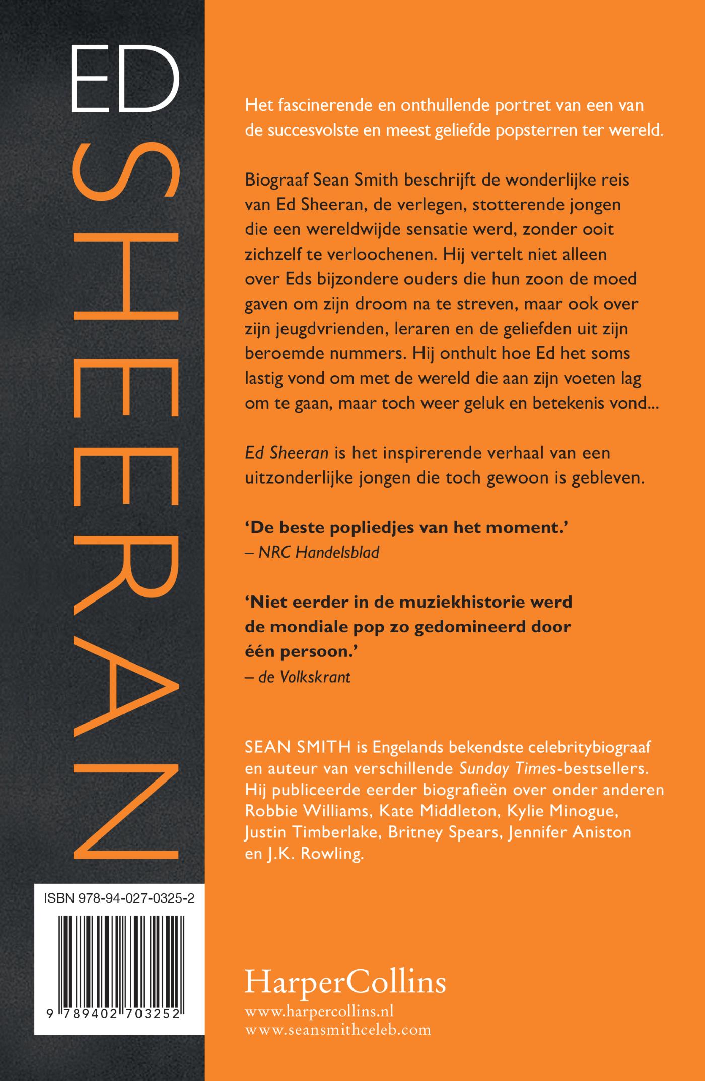 Achterkant van Ed Sheeran