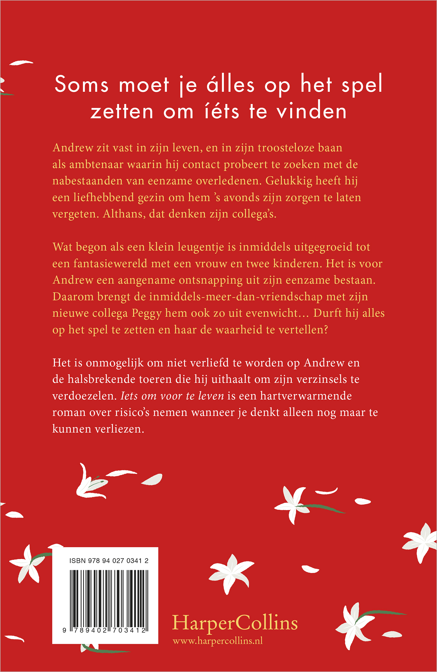 Achterkant van Iets om voor te leven