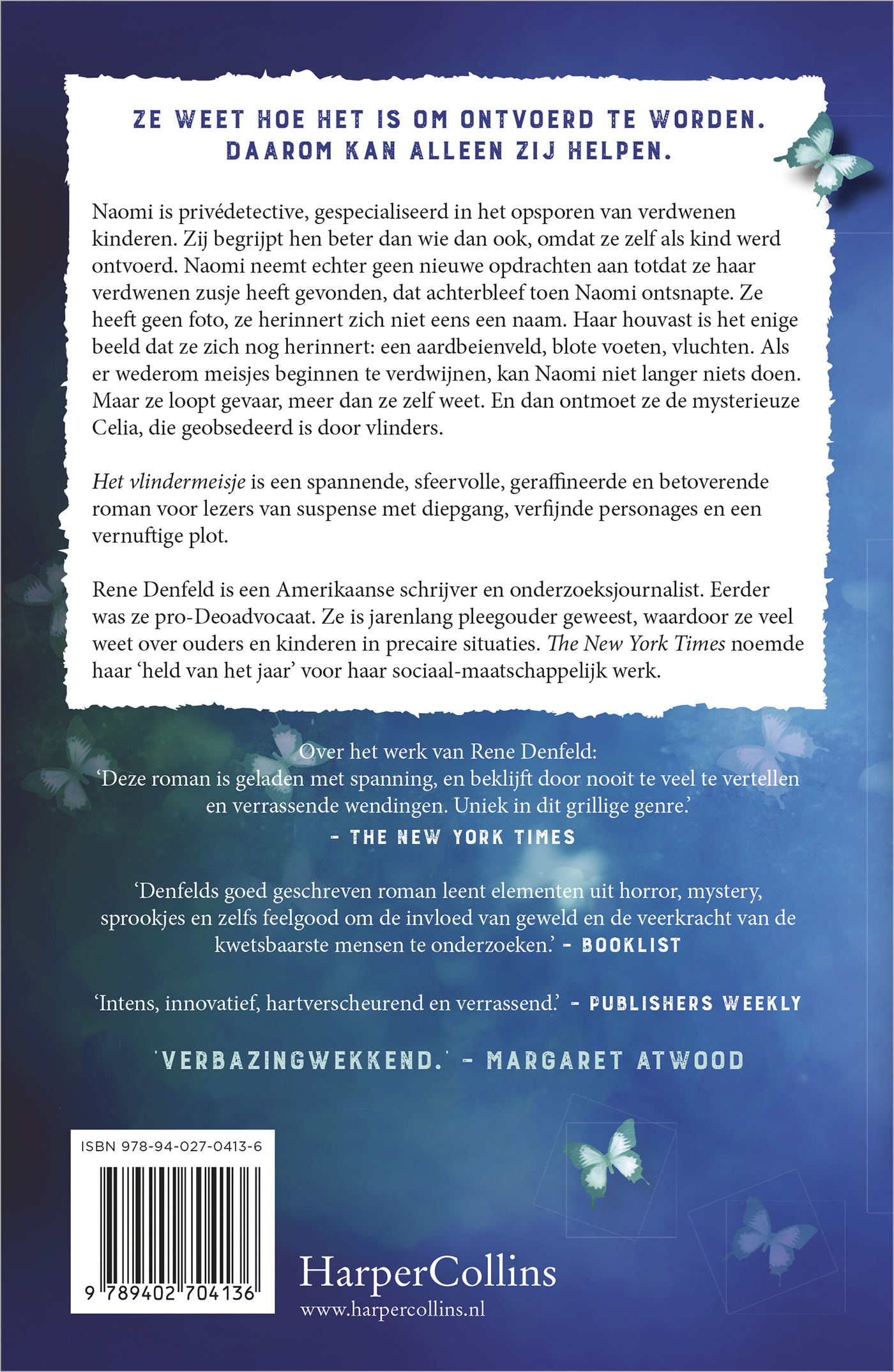 Achterkant van Het vlindermeisje