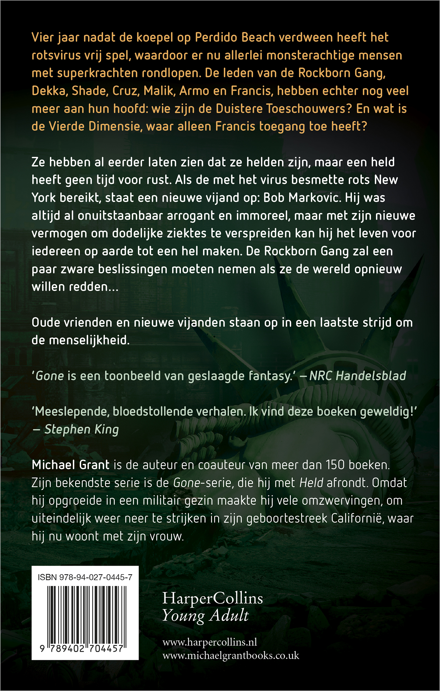 Achterkant van Held