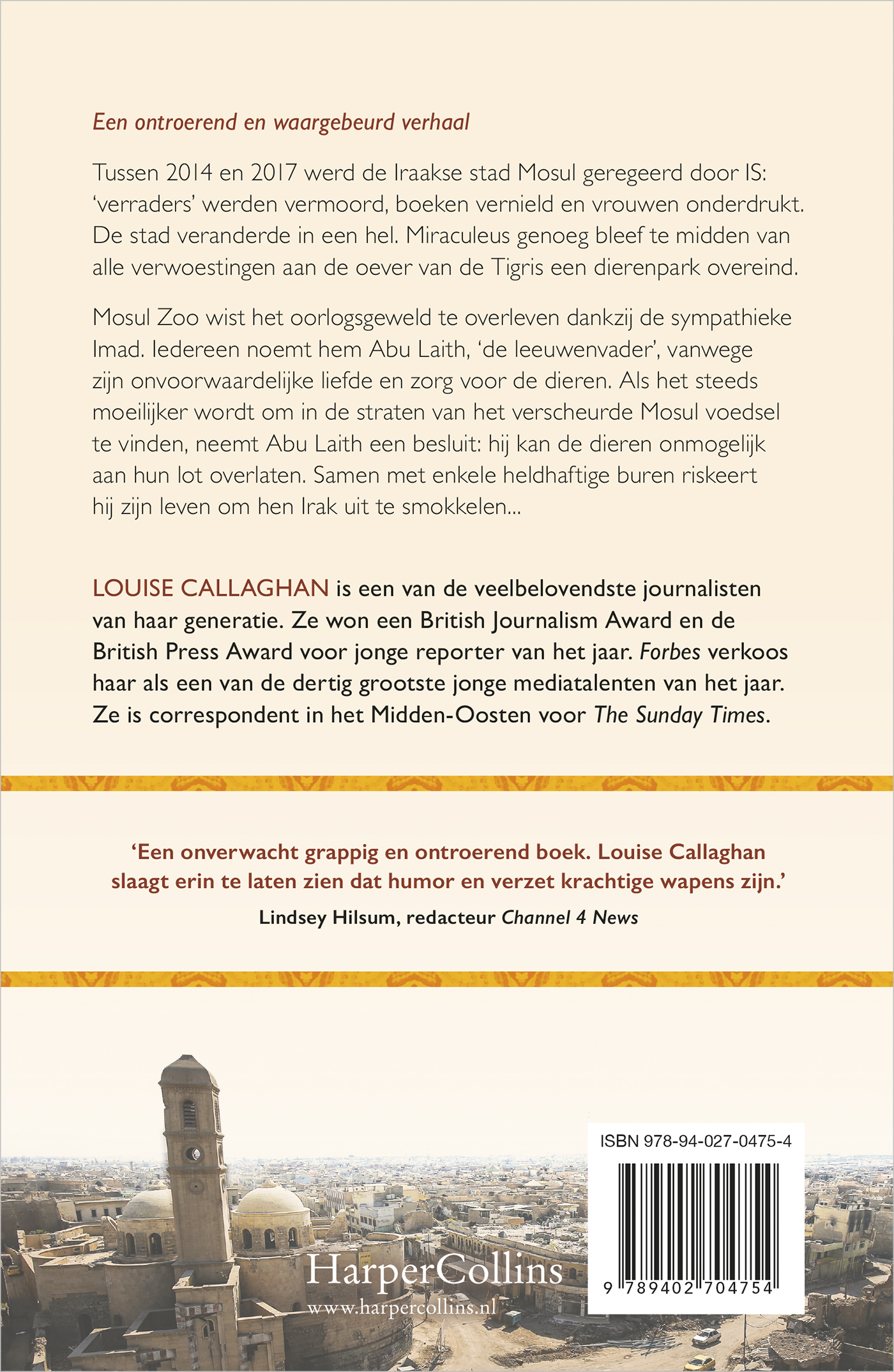Achterkant van De leeuwenvader van Mosul