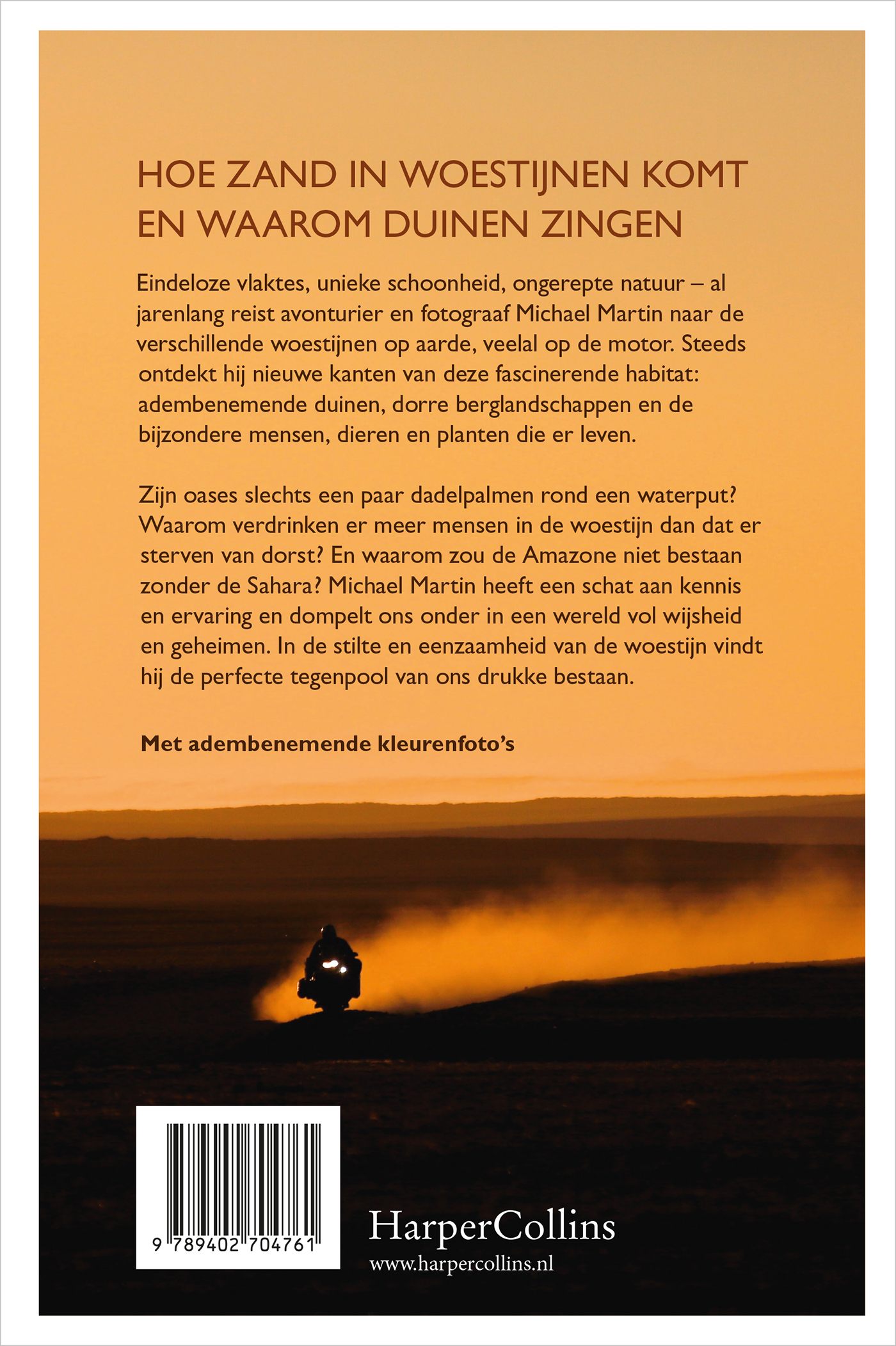 Achterkant van De wonderen van de woestijn
