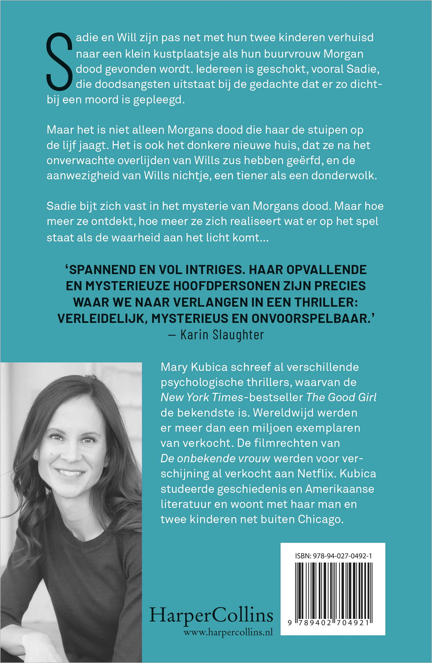 Achterkant van De onbekende vrouw