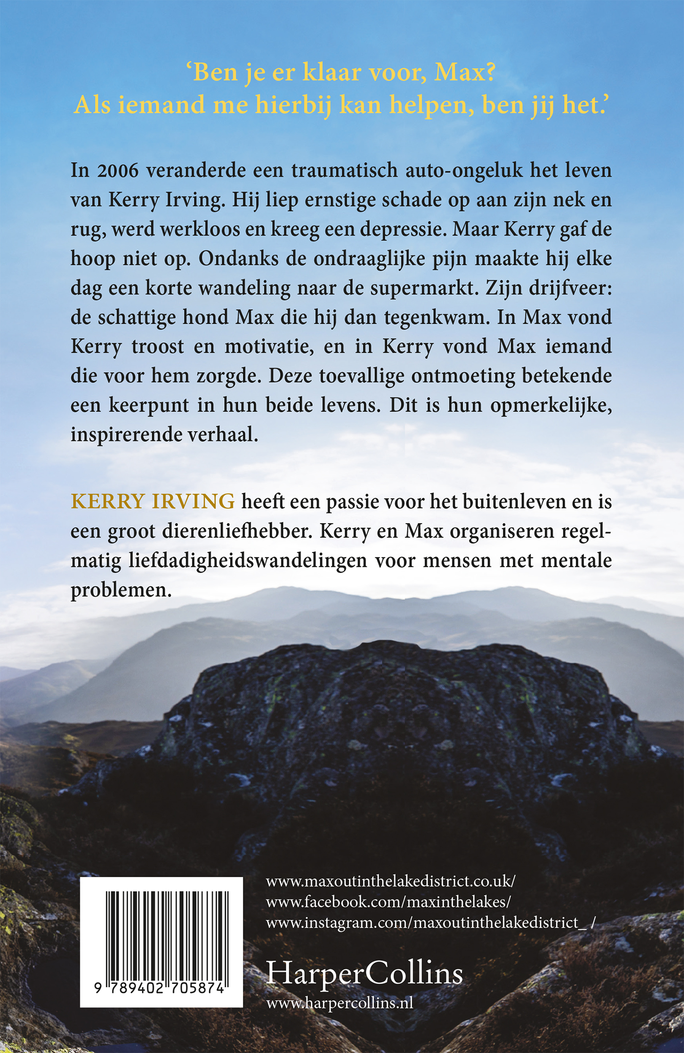Achterkant van Max de wonderhond