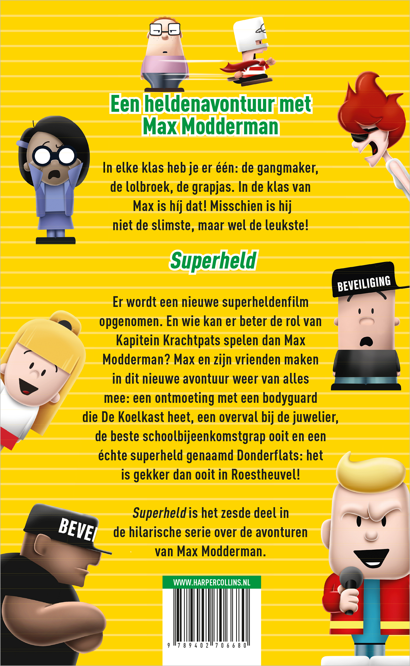 Achterkant van Superheld