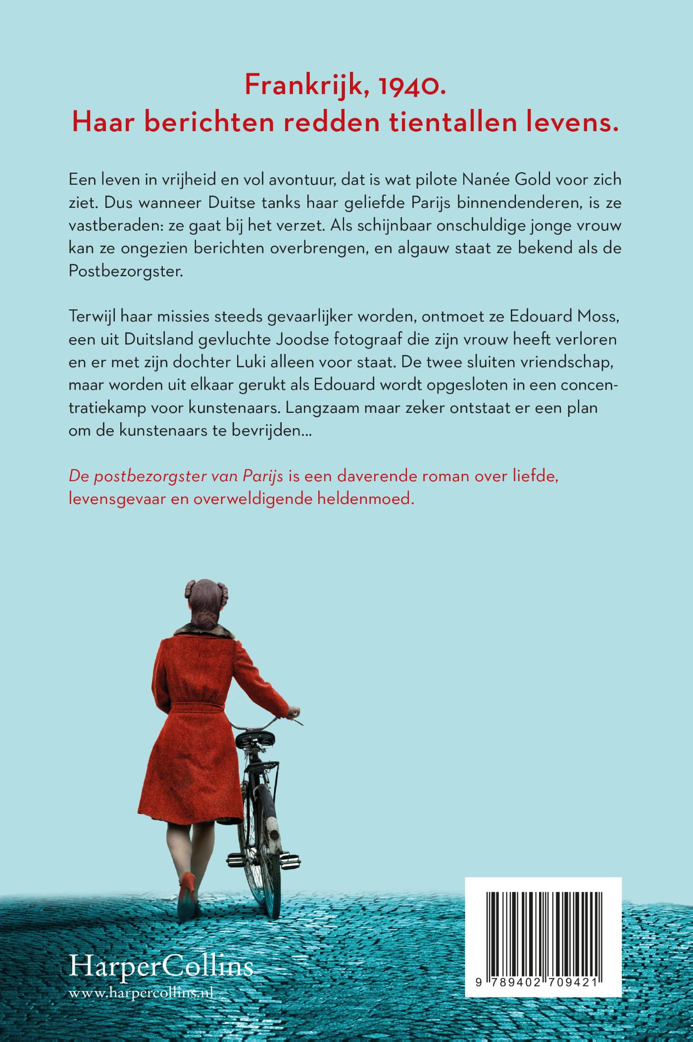 Achterkant van De postbezorgster van Parijs