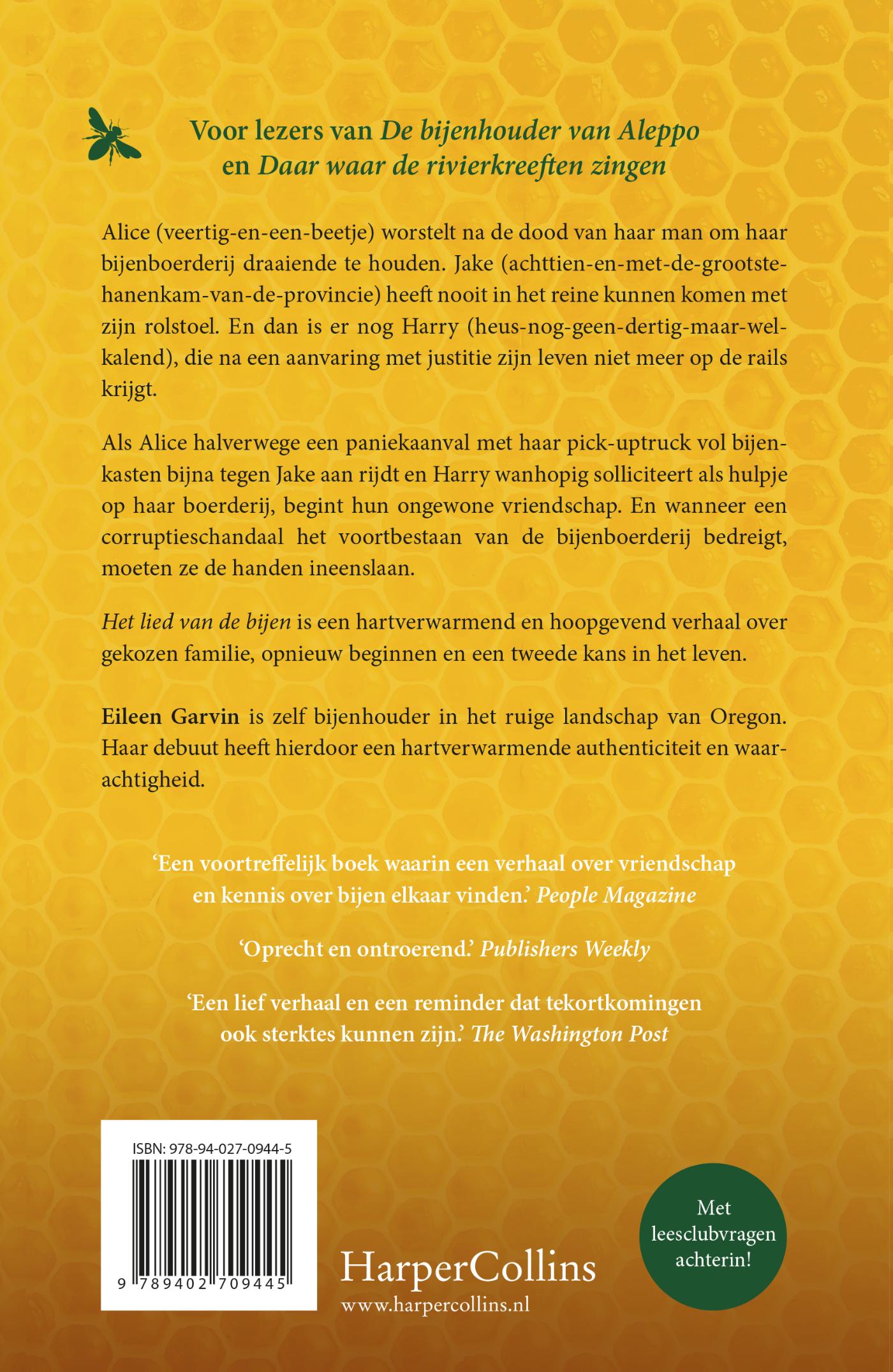 Achterkant van Het lied van de bijen