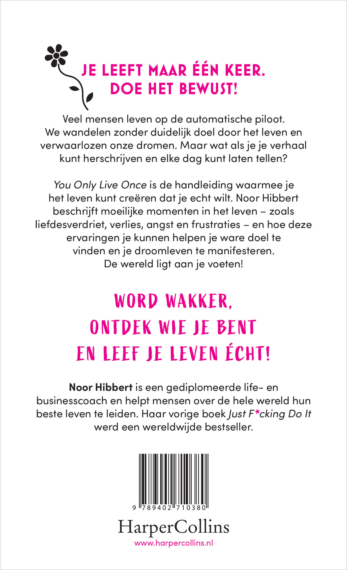 Achterkant van You Only Live Once