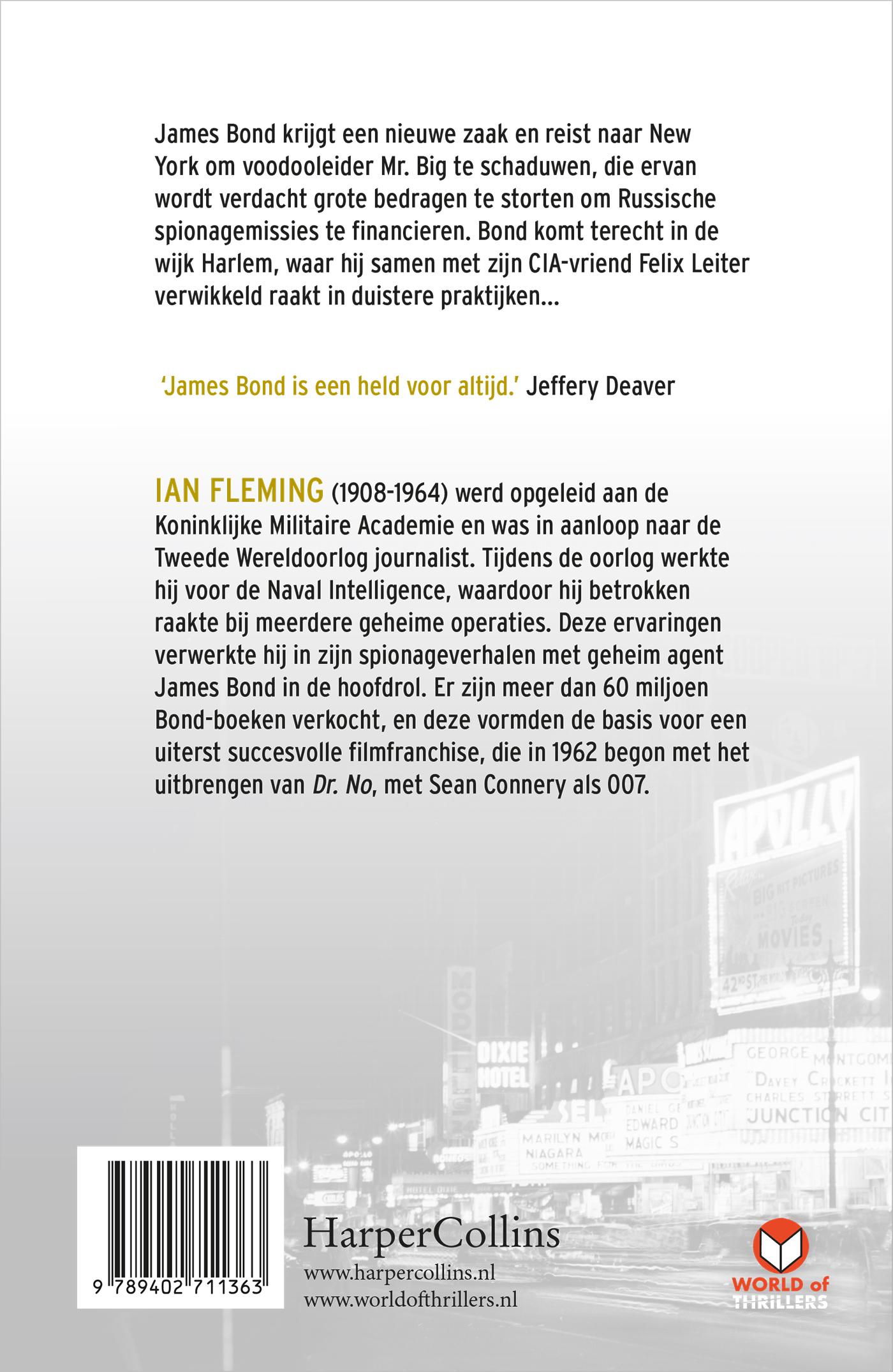 Achterkant van Live and Let Die
