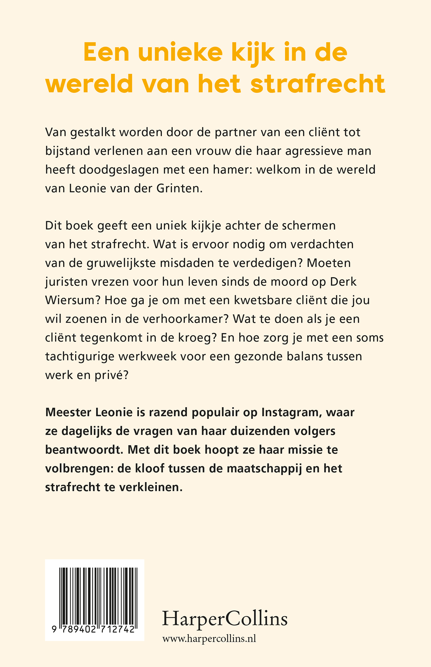 Achterkant van Meester Leonie